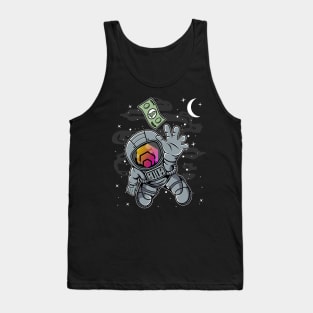 Astronaut Reaching HEX Coin To The Moon HEX Crypto Token Cryptocurrency Blockchain Wallet Birthday Gift For Men Women Kids Tank Top